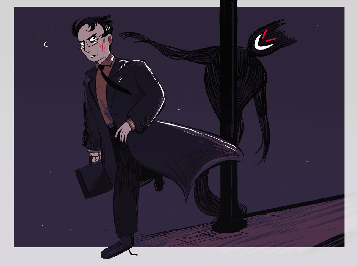 every once in a while i just have to draw my silly vampire lawyer oc..... 