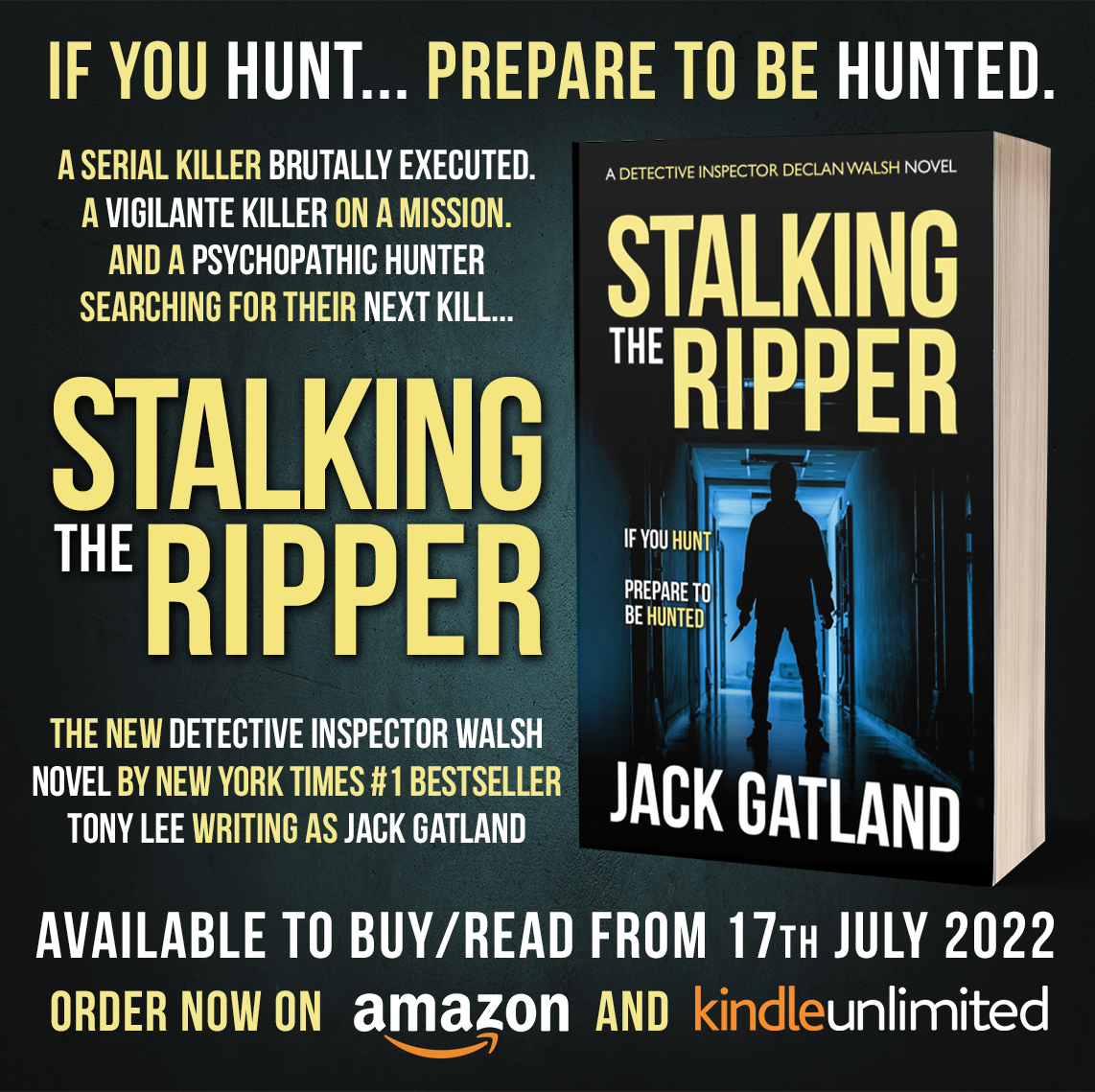 Just a reminder that today book 11 of my DI Declan Walsh series, STALKING THE RIPPER comes out from <a href="/HoodedManMedia/">Hooded Man Media</a>!

And it'll change the life of one of the "Last Chance Saloon" forever!

mybook.to/stalkingtherip…

#Books #CrimeNovels #KindleUnlimited