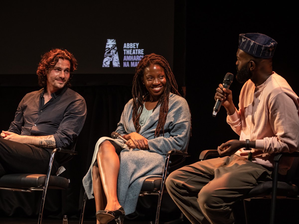 AbbeyTheatre's tweet photo. At last week's Reel Mix premiere as part of #05Fest, John Connors, @roisinelcherif, Esosa Ighodaro, James Riordan & Colm Summers were each asked to make a short film using the same script. After the screening, we discussed the differences in the 5 interpretations ✨
📸 Ste Murray https://t.co/uUCCKQjB7e