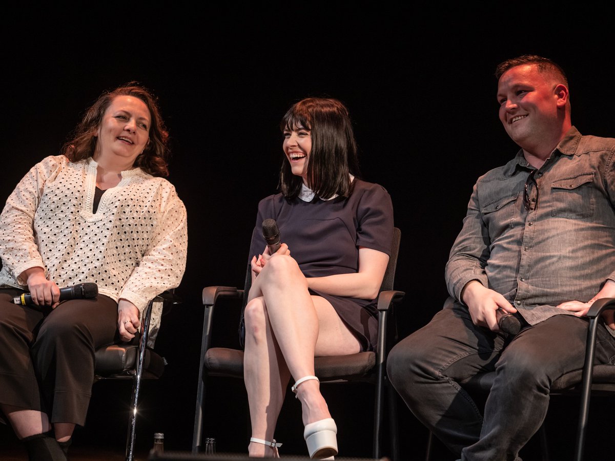 AbbeyTheatre's tweet photo. At last week's Reel Mix premiere as part of #05Fest, John Connors, @roisinelcherif, Esosa Ighodaro, James Riordan & Colm Summers were each asked to make a short film using the same script. After the screening, we discussed the differences in the 5 interpretations ✨
📸 Ste Murray https://t.co/uUCCKQjB7e