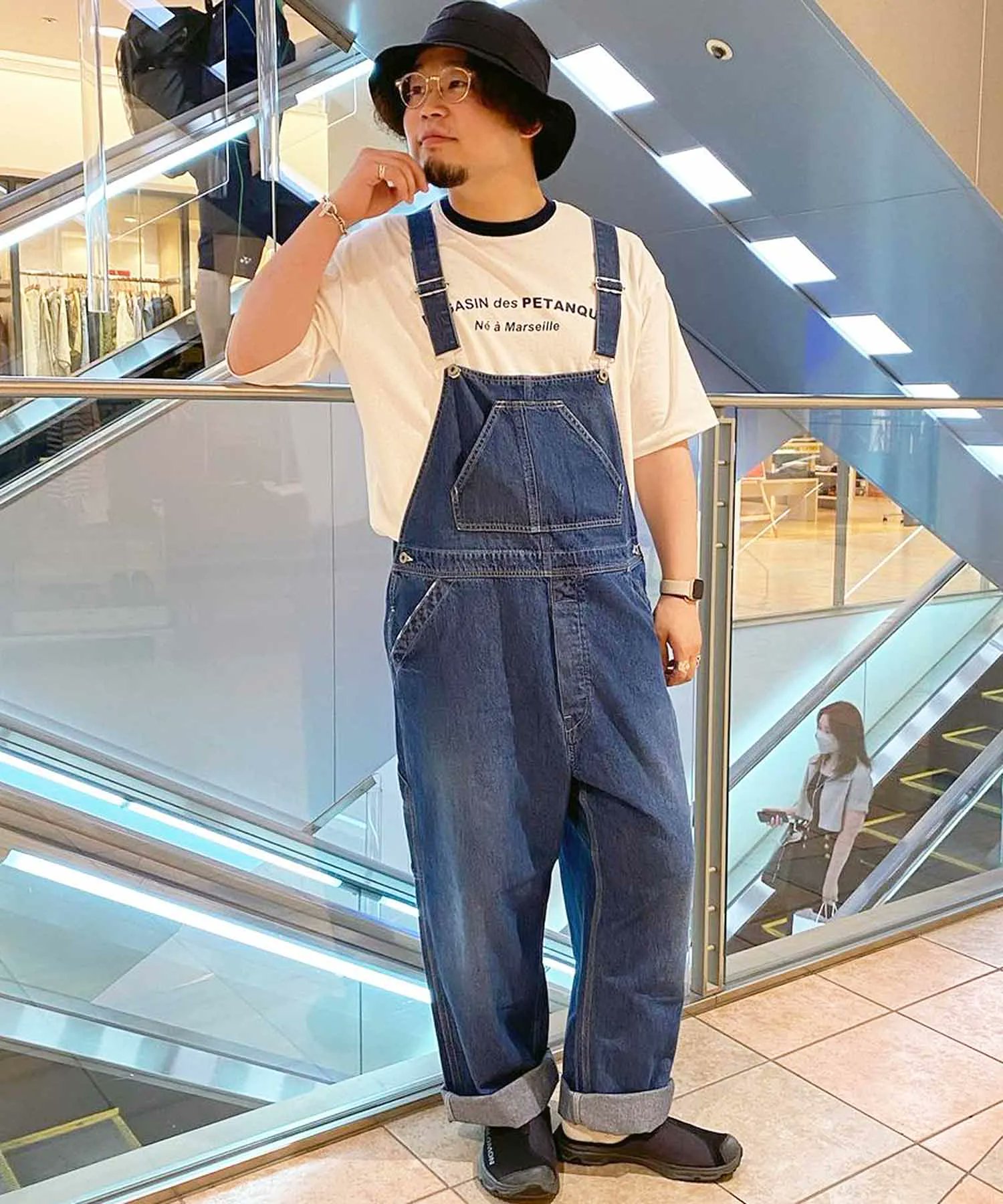 のように 新品 ジョンブル プライベート ラボ カラーサロペット