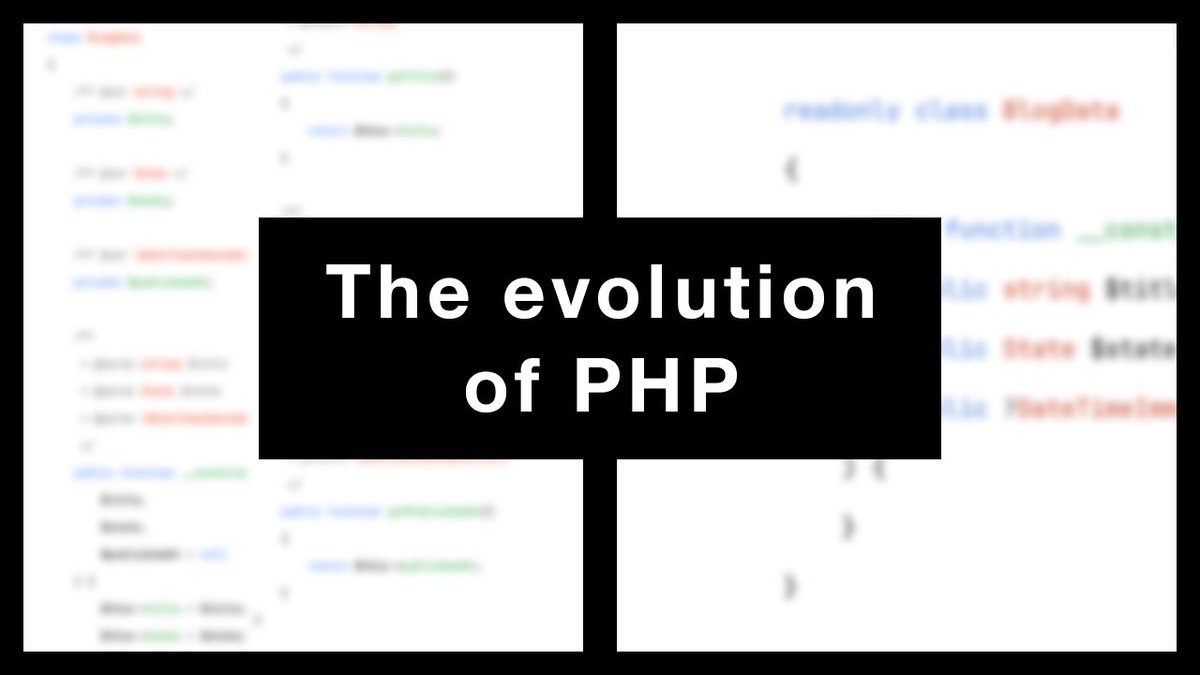 brendt_gd's tweet photo. The evolution of a PHP object from PHP 5.6 to PHP 8.2: quite the difference! 🤩

https://t.co/0HDiO4FQmE https://t.co/cMyrNKxwan