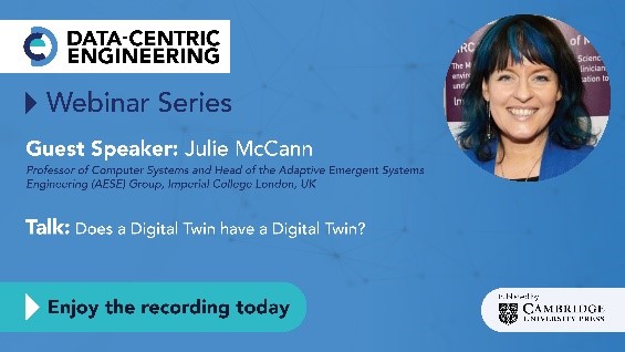 DCE_Journal's tweet photo. #DCEWebinar Recording: Does a #DigitalTwin have a Digital Twin?
Guest Speaker: Julie McCann, @JAMGMcC @ImpEngineering
Watch now: https://t.co/Qthkl1b99F
@turinginst @LR_Foundation
Special Guest Speaker: Julie McCann, @JAMGMcC
Watch now: https://t.co/RolZ0HT1Z2 https://t.co/HioXwszN7c