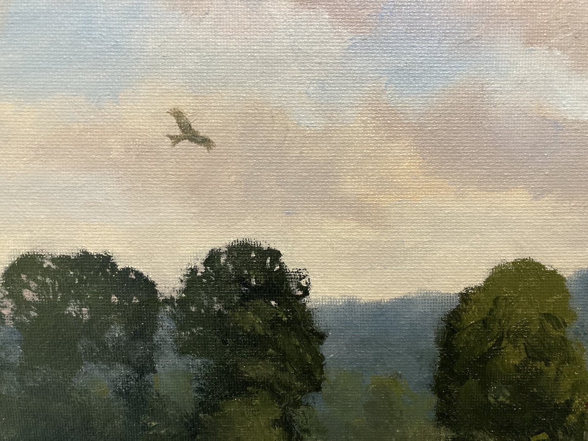 jackrussellart's tweet image. Sneak close up preview of work in progress for @shscolondon annual match v @_What_Ho “Gold Bats”@westwycombecc @WestWycombe As promised red braces and resident red kite plus a green @PelisCricket cap #SherlockHolmes #Cricket #painting #ArtistOnTwitter