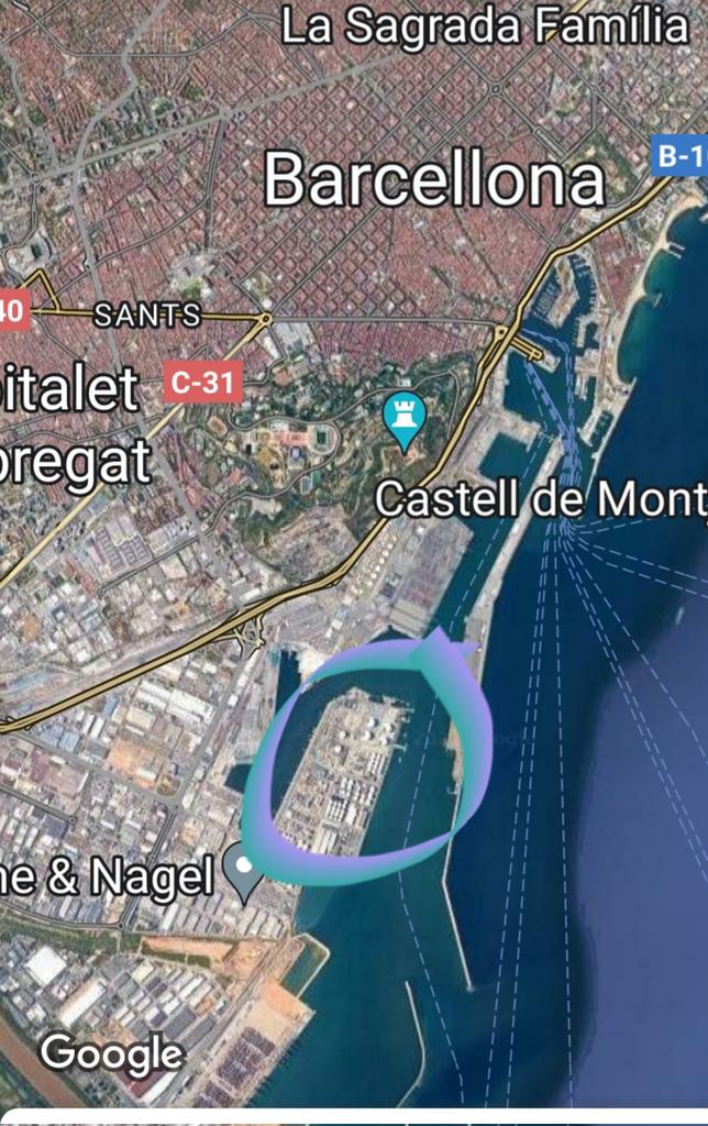 ho disegnato un cerchio per evidenziare dove si trova il più grande rigassificatore d'europa in uno dei maggiori porti del mediterraneo di una delle più grandi metropoli europee.