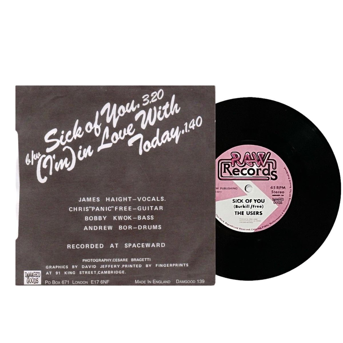 charge_rock's tweet photo. The Users / Sick Of You
Raw Records Uk 1977
Uk Punk Rock Classic 1st
1977年 パンクシーンな中での衝撃的な名作!B面 (I'm) In Love With Todayも!Damaged Goods Records 再発盤
#TheUsers https://t.co/YdhbVpZJEg
