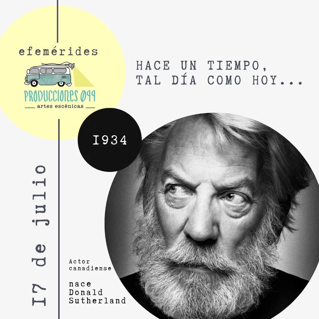 🎂UN DÍA COMO HOY NACIÓ...

Donald McNicol Sutherland. Actor de cine y tv. Una de las firguras más versátiles de la escena hollywoodense y una de las leyendas vivas del cine, con variadas caracterizaciones y facilidad de interpretar varios géneros.

 #DonaldSutherland
