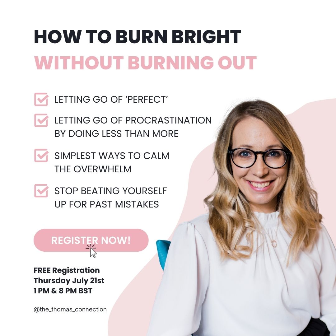 ThomasConnect's tweet image. You're ambitious, yet you get stuck in overwhelm, procrastination and self-doubt... 🤯

If you are a high-striving, busy woman who always looks after others, but put yourself last, I have a FREE masterclass for you on Thurs 21st of July - sign up here: bit.ly/3OdLh0s