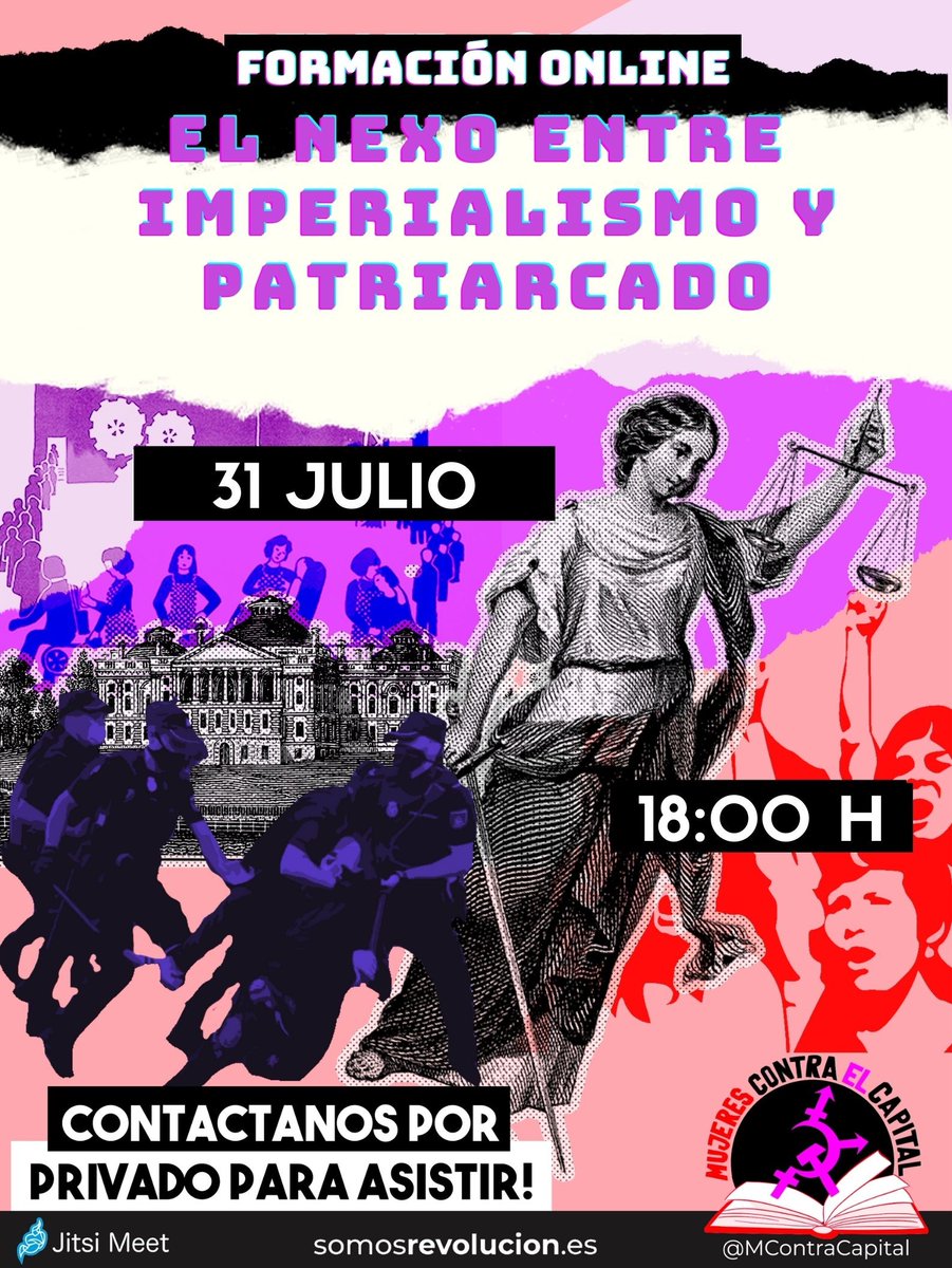 El Domingo 31 de Julio se hará la formación online "El nexo entre imperialismo y patriarcado: ¿cómo se produce la explotación sexual de las mujeres?¿Qué relación tiene con la Industria sexual?¿Qué lugar ocupan las mujeres en las guerras populares prolongadas?"