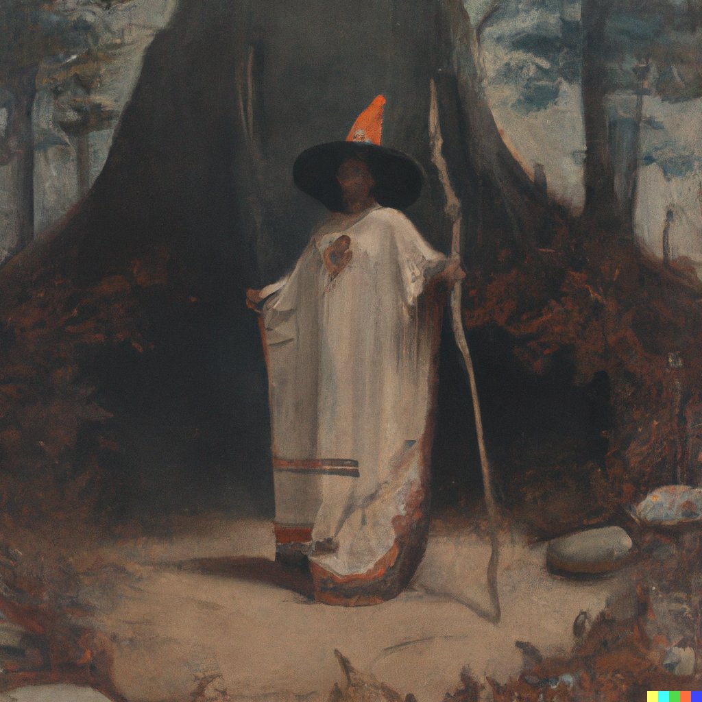 o_suegi's tweet photo. Shaman Priestess on Hallowed Ground of Native American burial ground.  1886. Medium is oil on wood. By Arnold Bocklin and Herbert James Draper. Highly detailed. Trending on Arstation. postprocessing.
#promptengineer #dalle #dalle2 #mlart https://t.co/Bbu82AP3ea