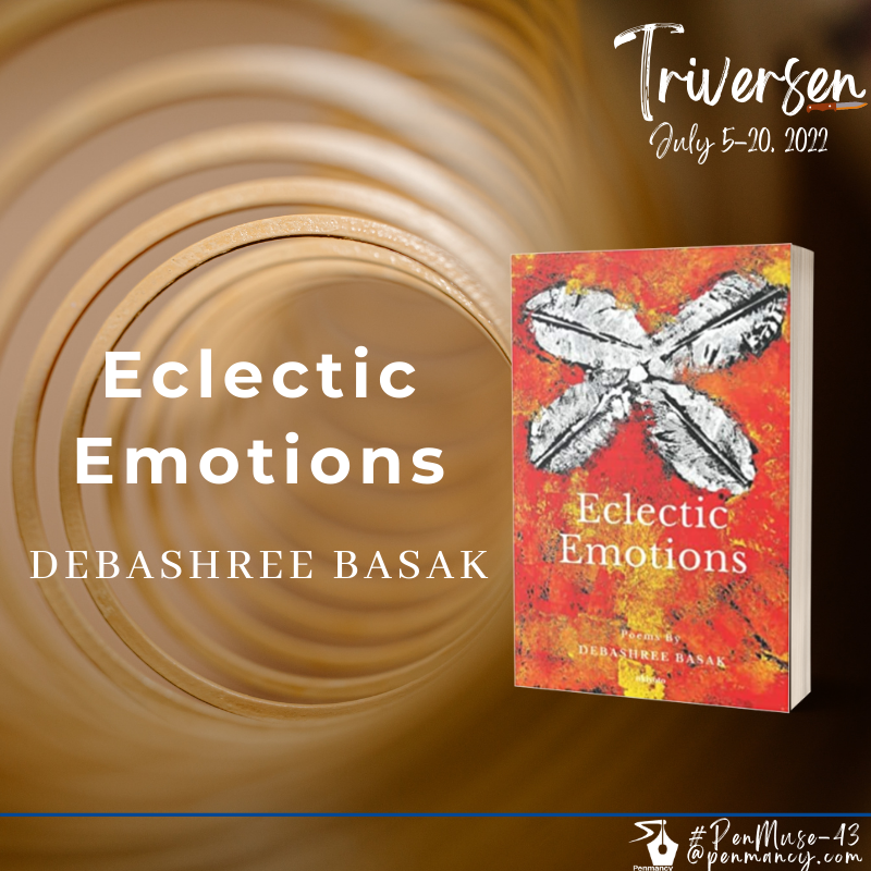 penmancy's tweet photo. #Giveaway Alert!!
Three #winners stand a chance to win the #book "Eclectic Emotions" by Debashree Basak.
Enter your #poem for #PenMuse-43 and get a chance at winning this fabulous collection.
HURRY! Tag your #writingcommunity too
#writingprompt: https://t.co/3qscg7jin4 https://t.co/pDpLxWwXez