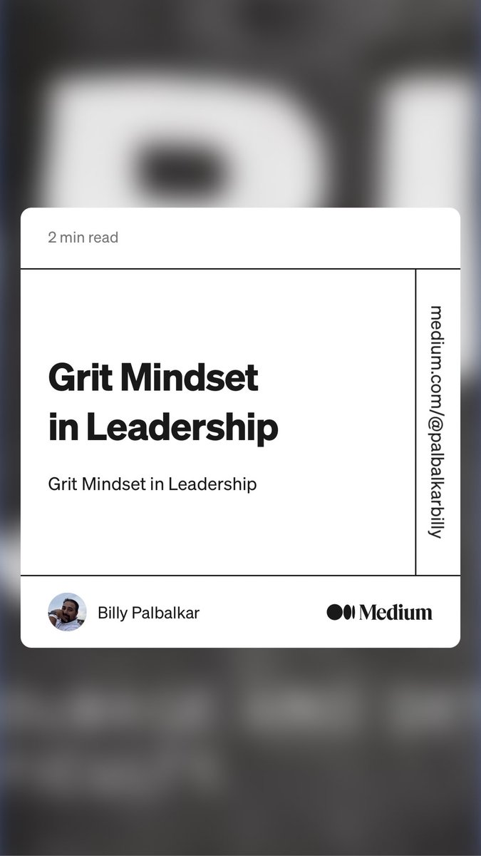 sellwithbillyp's tweet photo. Grit is what sets an individual apart from the norm especially in leadership. How? It helps build mental toughness, perseverance and character on ensuring the team around you is successful. #leadership #team #grit #mindset #leadersmindset
https://t.co/gd4zGbgtcR https://t.co/Nj8rF4xrhy