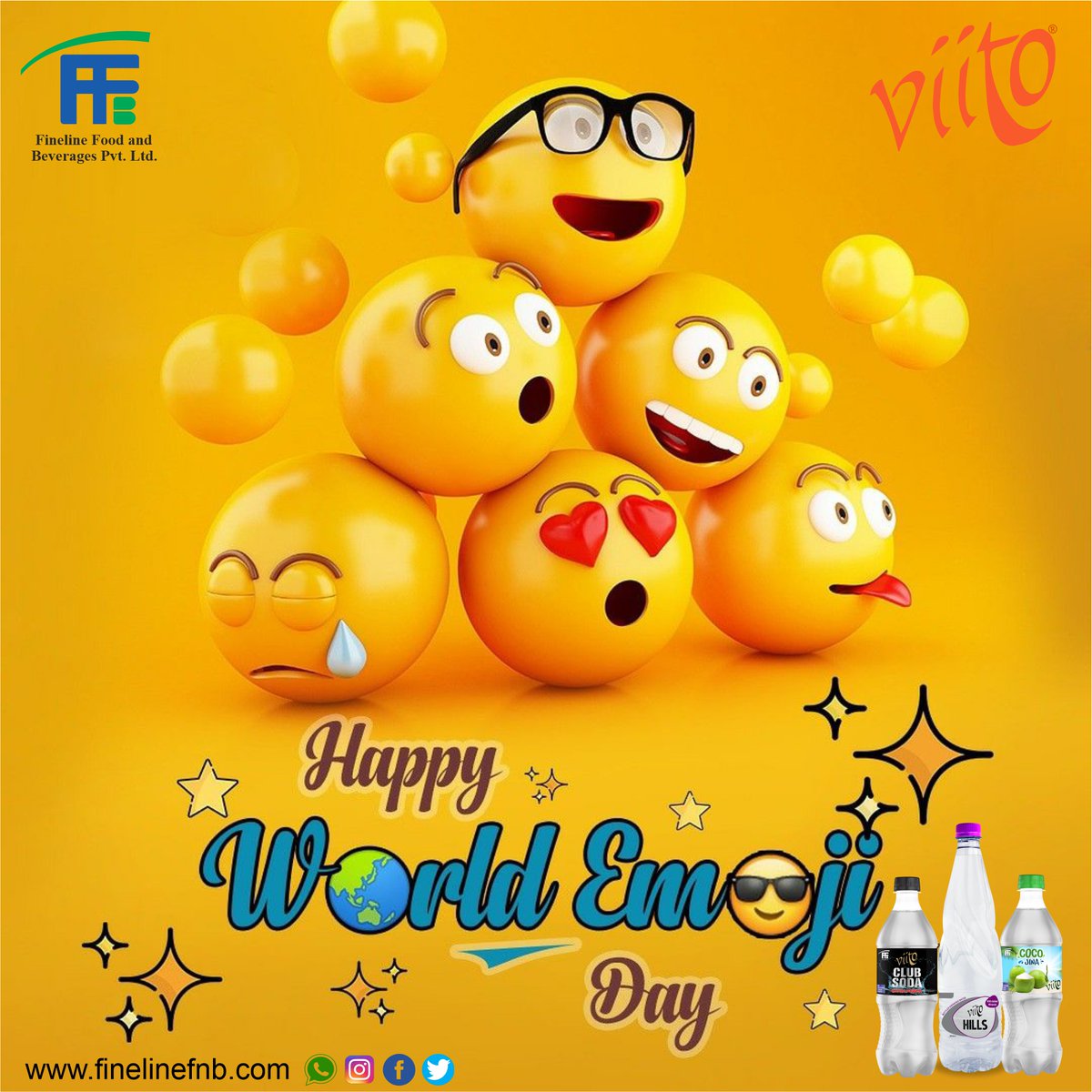 Viitoffb's tweet photo. Expressions get the best reflection with the help of emojis! Let us take some time and praise this amazing concept of emojis. - Happy World Emoji Day! #viitochankaar #viitococojina #viitohills #viito #water #watersaver #viitojuices #worldemojiday🤤💩🐭👽🍉🖖👾😈🤢☎️📱👛🚿 https://t.co/DTcs0SJSQG