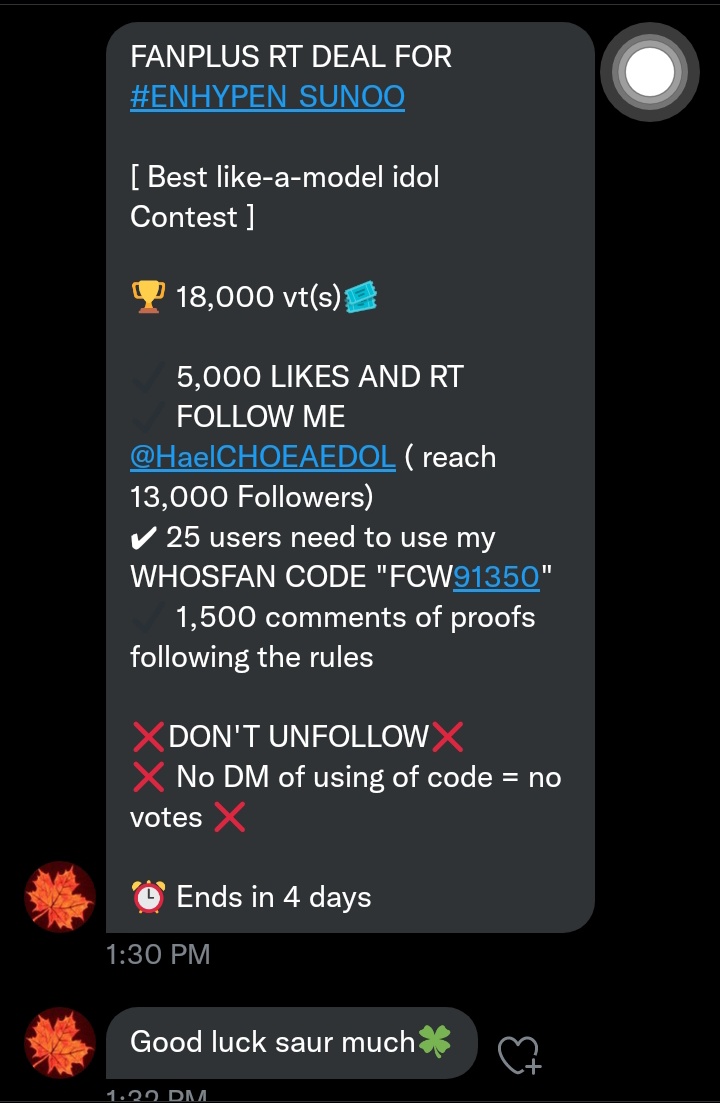 jayzvix's tweet image. FANPLUS RT DEAL FOR #ENHYPEN_SUNOO 

[ Best like-a-model idol Contest ]

🏆 18,000 vt(s)🎟

✔️ 5,000 LIKES AND RT
✔️ FOLLOW ME @HaelCHOEAEDOL ( reach 13,000 Followers)
✔ 25 users need to use my WHOSFAN CODE "FCW91350"
✔️ 1,500 comments of proofs following the rules