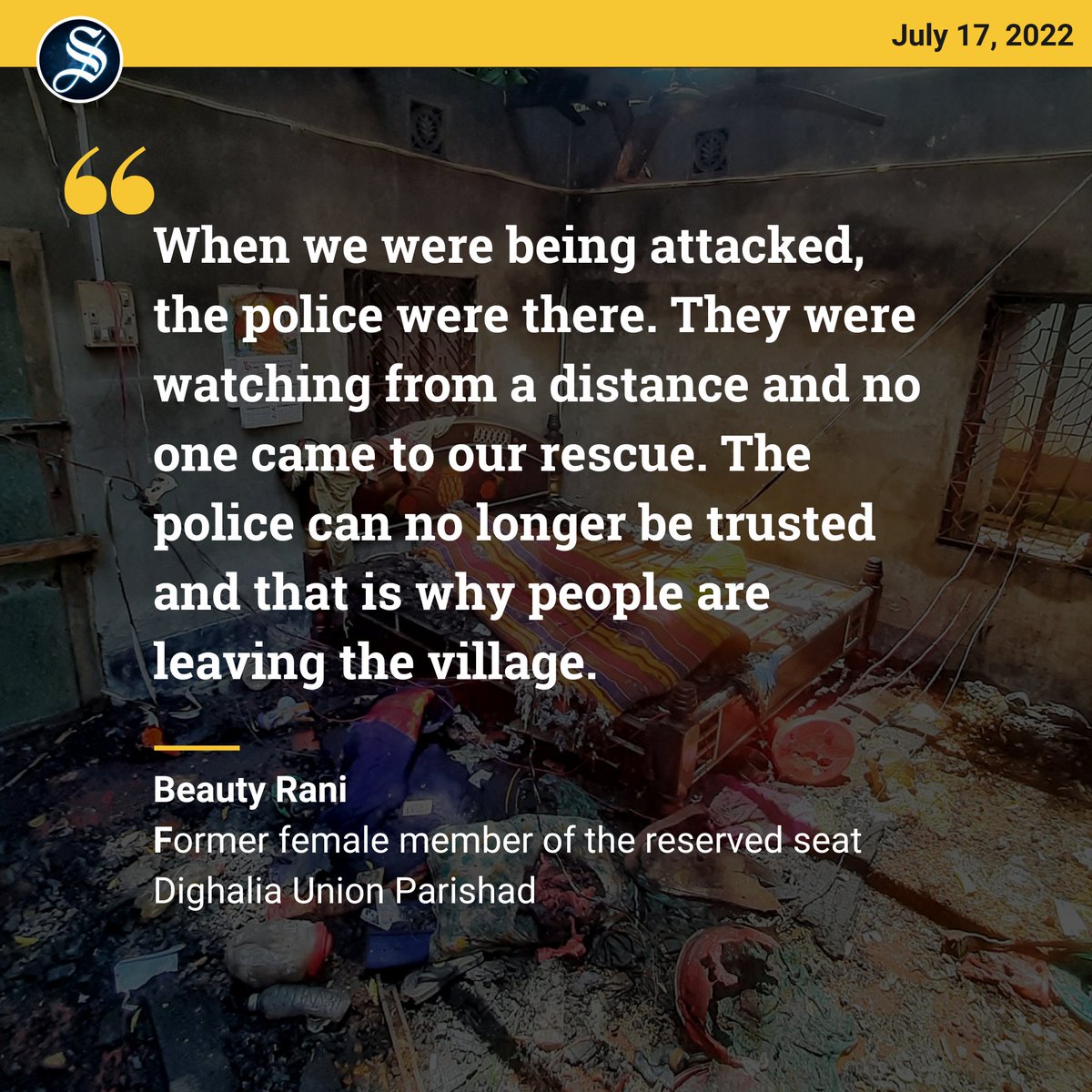 dailystarnews's tweet photo. "They could not break in [where we were hiding] as it was locked. They then attacked the temple next door and vandalised the idol."
Read more: https://t.co/3K3miwKI0F
#Bangladesh #HindusUnderAttack https://t.co/emvHVqwDNj