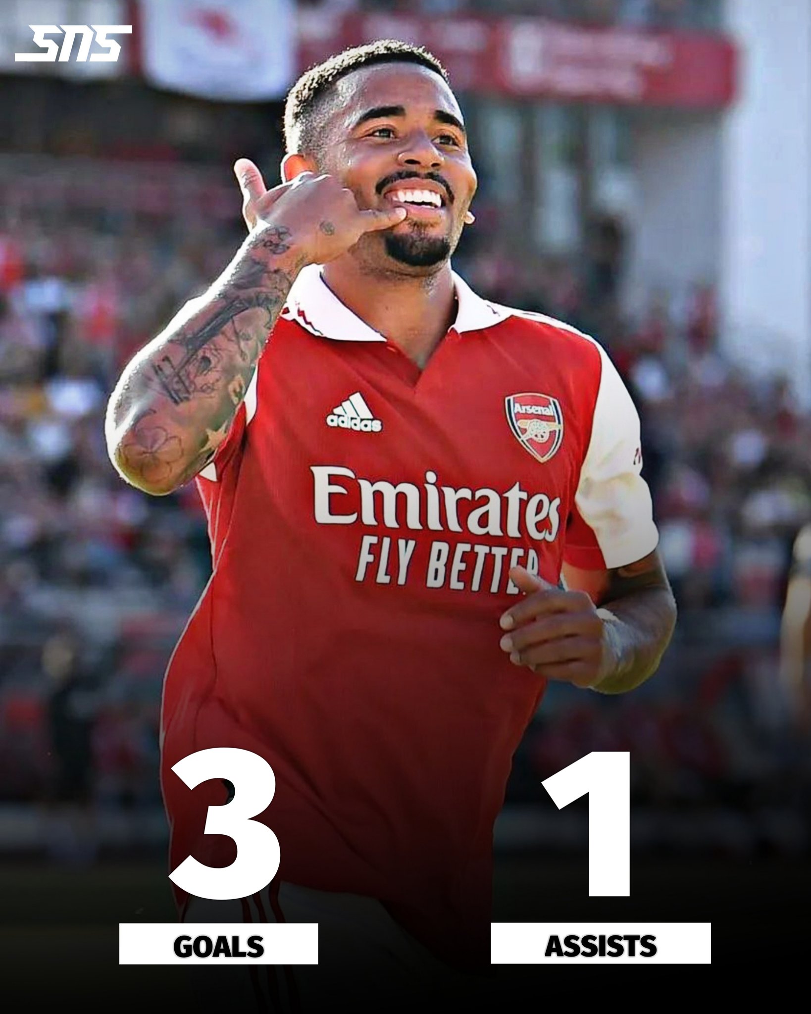 Sholy Nation Sports Gabriel Jesus Stats For Arsenal In The Pre Season So Far 2 Games 3 Goals 1 Assists 4 Goal Contributions Ready For The