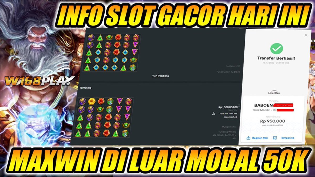 W168P's tweet photo. Belum Pernah Maxwin Bang ??? Sini Bang @W168P  | Sering Di Kasih Maxwin !!! Ga Percaya ? Cek Bukti Di bawah !!! 

#slot #situsjudionline #slotmaxwin #judionline #livecasio #togel #Bola #pokeronline #slotgacorhariini 
#slotgacor #judicasino #situsjudiresmi https://t.co/tcgxEpqTQk