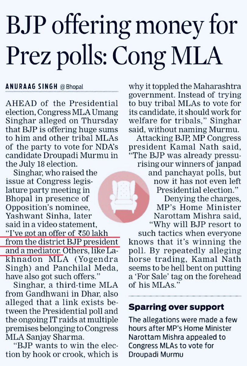 GroundZeroIndia's tweet image. ‘President Polls’ : A Disaster 

For the first time in Indian history, Money is offered in Prez Polls. A MLA openly admits ₹ 50,00,00 is offered to vote for #Murmu 👇 

@KTRTRS @pbhushan1