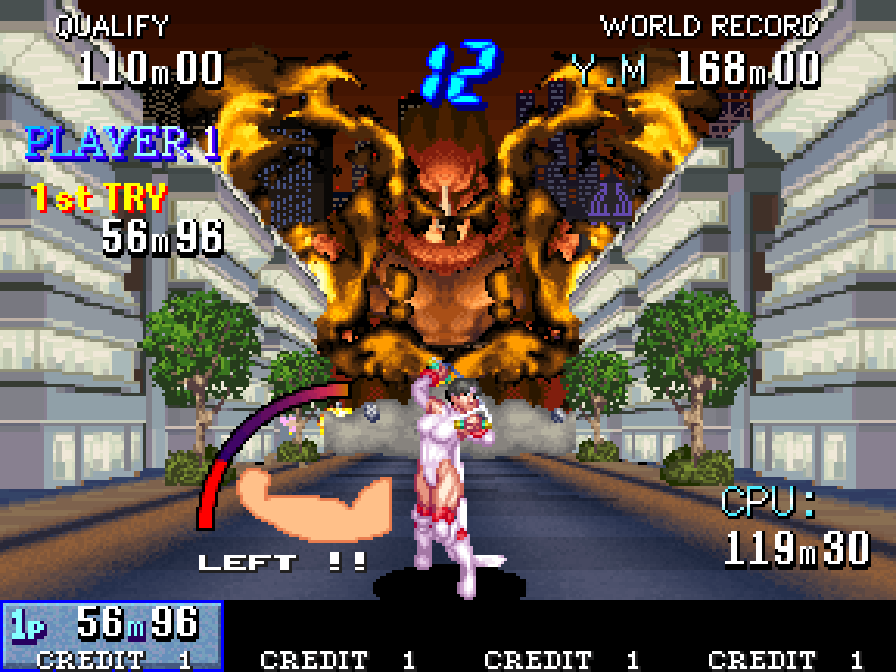 BuscandoElWarp's tweet photo. El juego del día: #MachBreakers (#Arcade)
Creador: #Namco en 1995.
#Namco realizó una excelente propuesta con este juego "deportivo" donde participan humanos super poderosos corriendo, saltando, empujando..., tus dedos quedaran más que adoloridos con algunas de esas competencias. https://t.co/2BeZfTwXjS