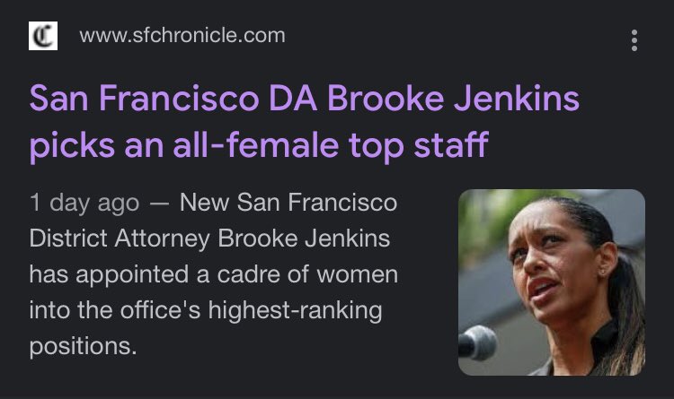 BenSpielberg's tweet photo. London Breed’s DA pick just fired staffers whose work included trying to reduce unduly harsh sentences, free people who were wrongly convicted, hold police accountable, investigate political corruption, and increase data transparency. And this is how @sfchronicle reports it. https://t.co/8WyLeiJ6wk