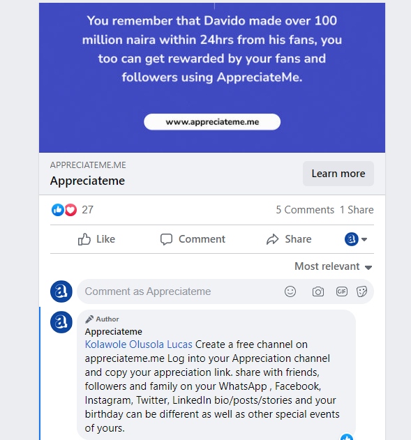 Hnmm so this means that @BBNaijafan <a href="/Naija_PR/">Naija</a> <a href="/GospelNaija/">Gospel Music Promotion</a> every one can get their supporters, fans and followers to now gift them things online realtime.. #AppreciateMe <a href="/AppreciateMe_Me/">appreciatemeofficial</a> una do this one well