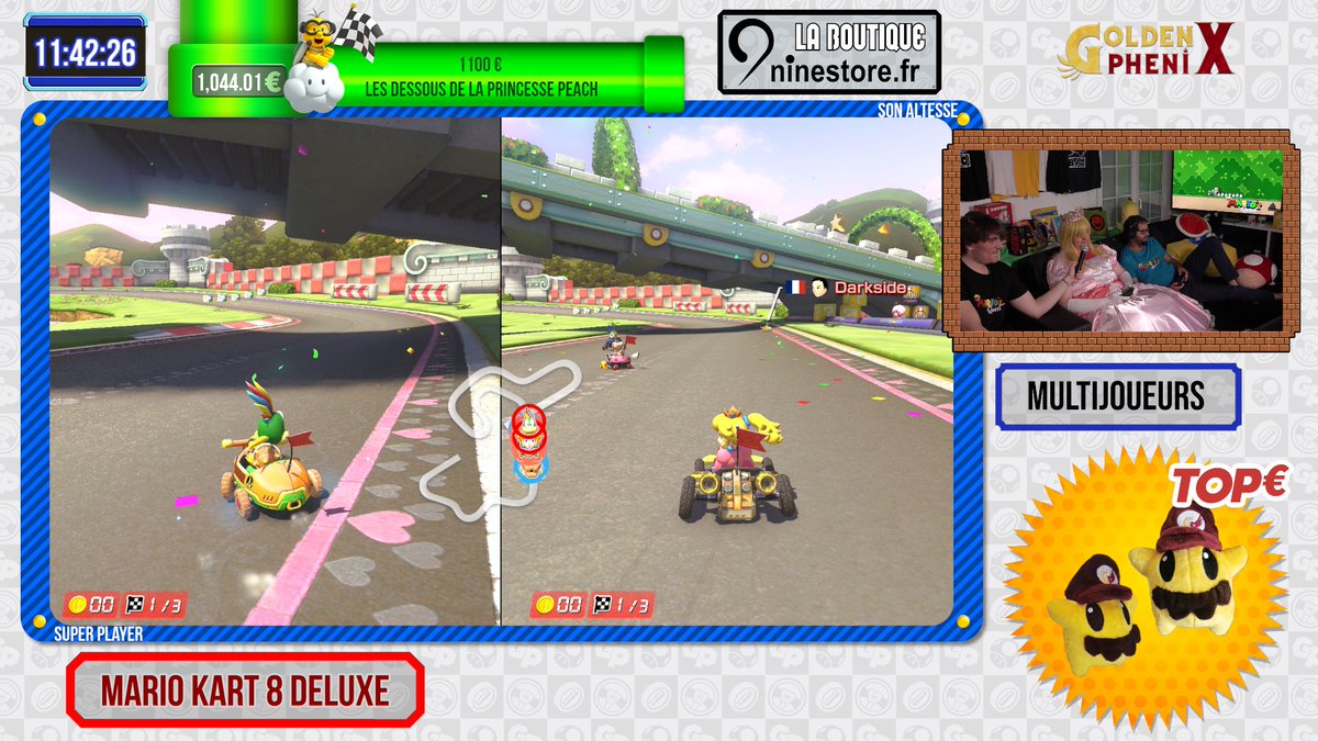 GoldenPhenixFR's tweet photo. Princesse Peach fait ses débuts sur Mario Kart en compagnie de @SprSuperplayer !

➡ https://t.co/ImMNEuIAsu

#NMQ https://t.co/3v88pVWMhu