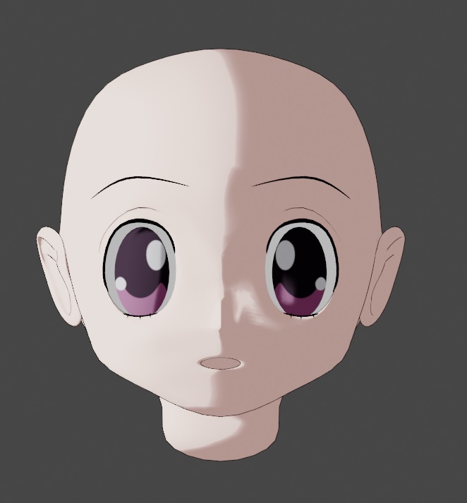 jwnpwee's tweet photo. #blender とあるキャラクターをモデリング中（顔だけ） https://t.co/Q2Uoa4QAZ0