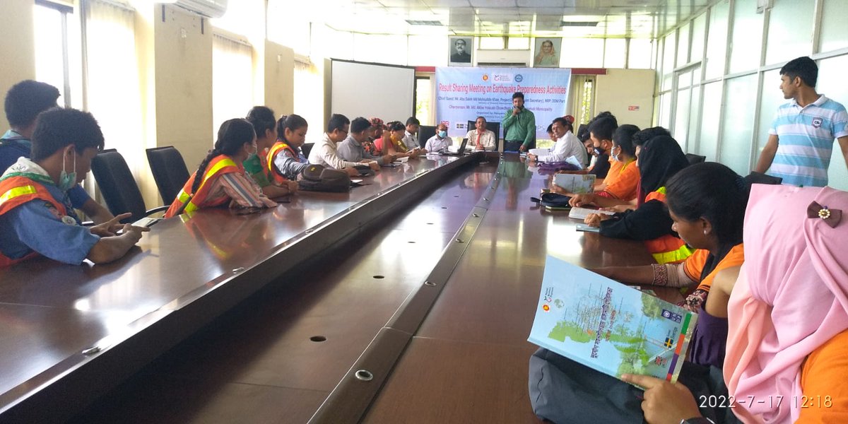 NRP_DDM's tweet photo. Project Director (Joint Secretary) ASM Mohiuddin Khan participated in stakeholder meetings on Earthquake Preparedness Activities in Rangamati. Recalled Barkal Earthquake (2003) took place in Rangamati with Magnitude 5.1; 3 people killed; 500 structures damaged; 3 km river eroded. https://t.co/zrw7BXtQSc