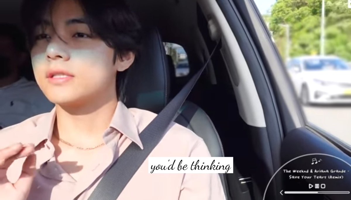 TrishaStayArmy's tweet photo. Someone say him that "Taetae's Drive Vlog is more enough for me to live this Lifetime " 😪🤍
#V #KimTaehyung #BTSV #BTS #BTSKpop #BTS_VLOG https://t.co/GYUdfKkKxF