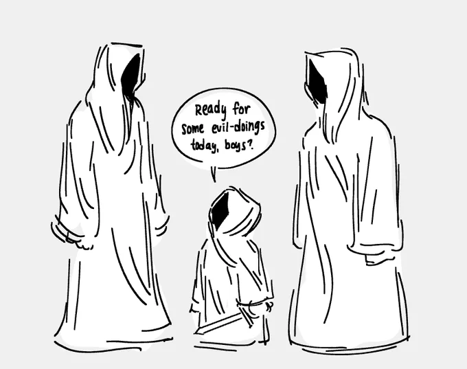 idk thinking about if the Nazgûl had to babysit some random kid lesser wraith for a weekend or something 