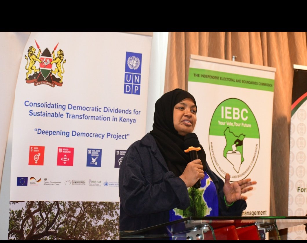 katrinacate06's tweet photo. Day2:Amina Soud,IEBC Voter Education manager gracing the day's activities @prideinn!
#UchaguziWaAmani!
#LowerEastern& CoastRegions Training!
@IEBC_YCC @YEDNetworkKe @NYC_YouthVoice
@UNDP @IEBCKenya @_JoelMwita @rowzeeykemunto @Israel_Adam_ @MOHA_made_ @BonyCMK @kalokikilisya https://t.co/PClUyD0oEK