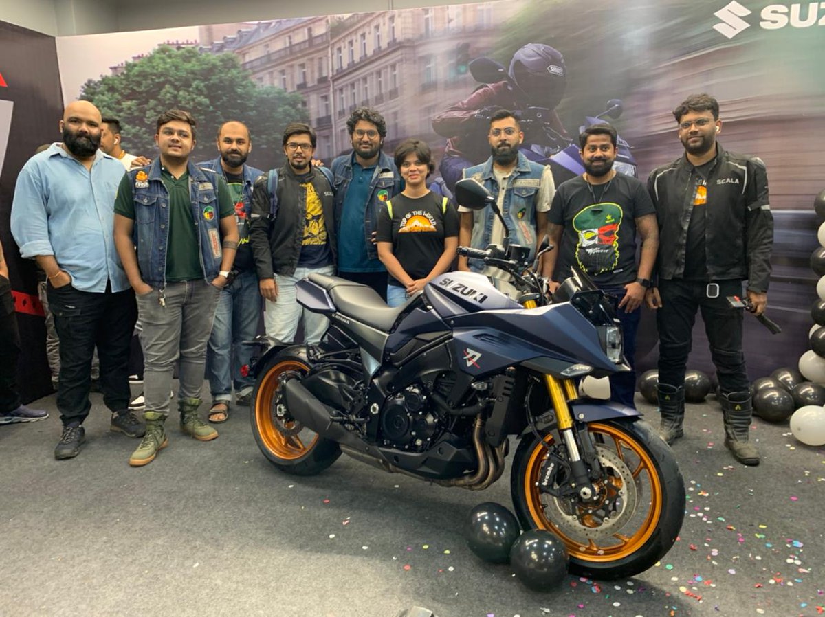 LazyRangersMC's tweet photo. Rangers at the launch of #suzukikatana @suzuki2wheelers https://t.co/fBnnu7bF7X