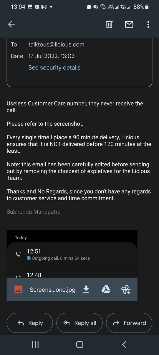 SUBHENDU_3D's tweet image. @LiciousFoods - Horrible Experience - Time &amp;amp; Again !!! Again &amp;amp; Again. Customer Care Number is NEVER ATTENDED. Let's see if Emails are reverted to. #NotDone #UselessCustomerCare #LiciousFoods