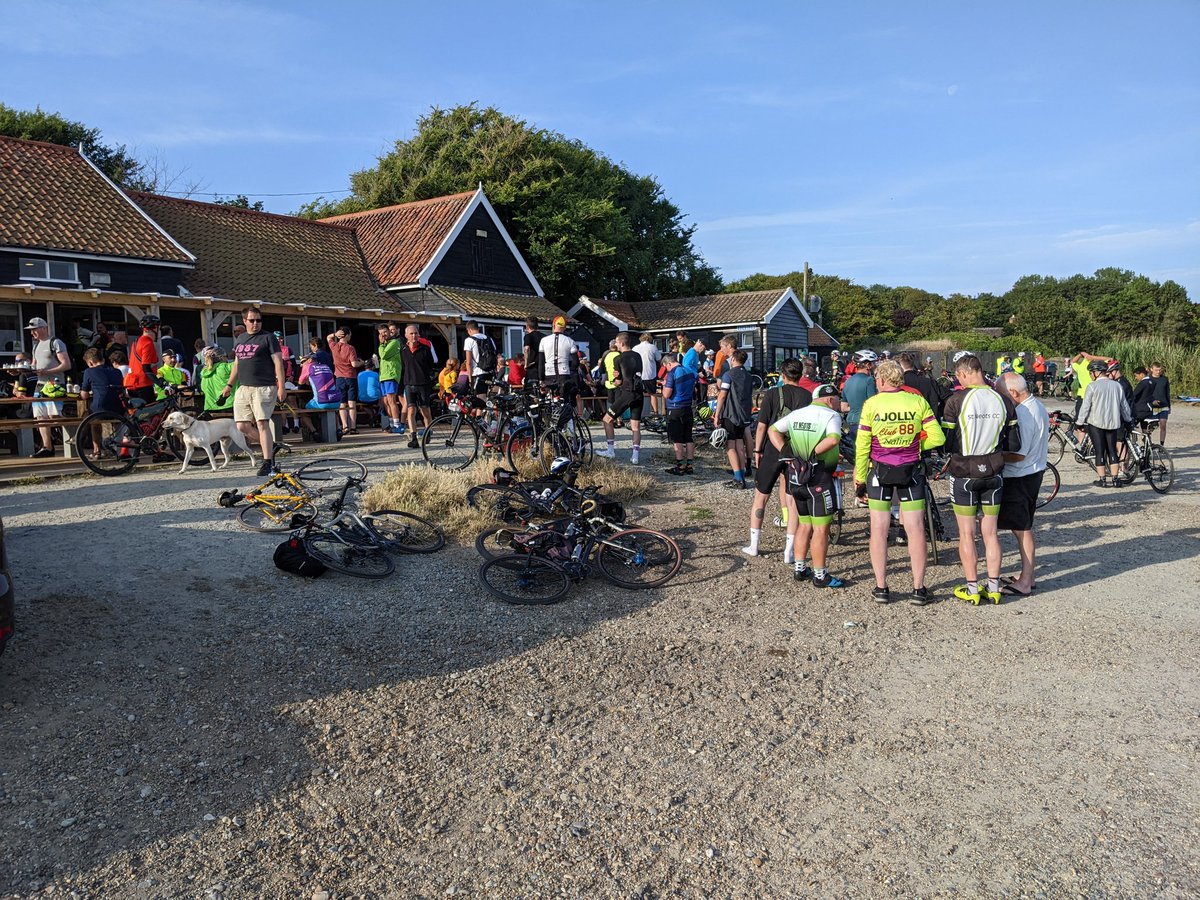 richardm565's tweet photo. Queuing for that very special Dunwich breakfast, worth all the effort #DunwichDynamo https://t.co/iKbF4FxOtY