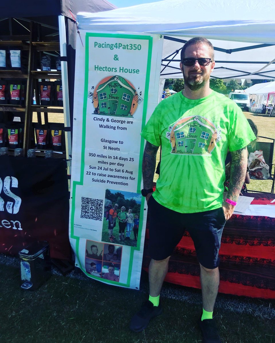 Pacing4Pat350's tweet photo. Great day at #Buckfest promoting #pacing4pat350 and our #walk from #Glasgow to #StNeots starting exactly 1 week today to raise awareness and funds for #SuicidePrevention #mentalhealth #charity #house_hectors https://t.co/rXwJE9IvxK