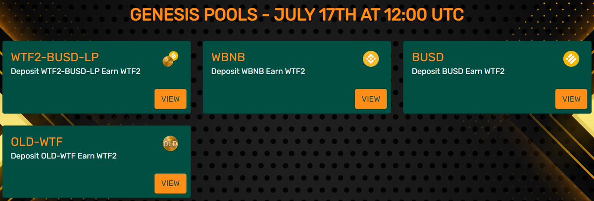 defi_waterfall's tweet photo. Gm☕️Fam! #BSCGems #BSC #DeFi #tomb
🤞Genesis launch will start printing you $WTF 2 tokens in just 4 hours
https://t.co/Y0mF8VABLd
see you here👆 https://t.co/zzv5KQla51
