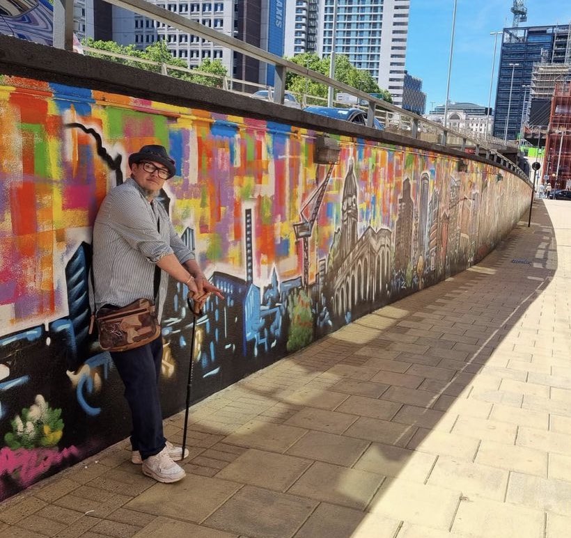 The super-talented Temper visited his ‘Building A City’ artwork on the Suffolk Street Queensway wall (near <a href="/Mailboxlife/">Mailbox Birmingham</a>).

It features a brilliant Birmingham skyline like no other! Have you seen it yet?