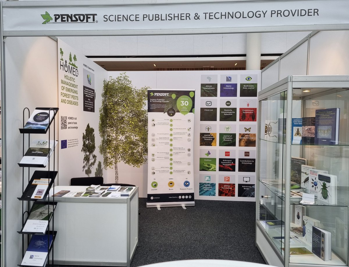 We are all set up &amp; ready for #ICE2022 starting in less than an hour! Come over the Exhibitors Hall for a chat with our @IvaKostadinova1 about #entomology, #Pensoft's journals &amp; books, <a href="/ProjectHOMED/">HOMED</a> &amp; our 30th anniversary!