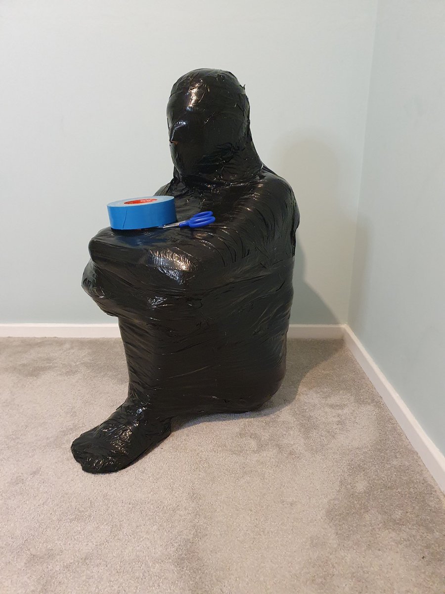 ‘I’ll be in my bedroom, making no noise, and pretending I don’t exist’ <a href="/Purplejonesy/">purplejonesy</a> 

#mummifification #cocoon #tapebondage #ducttape #wrappedup #encased #mummified #restrained #restricted #confined #sensorydeprevation #domme
#ducttape #bondage  #objectification