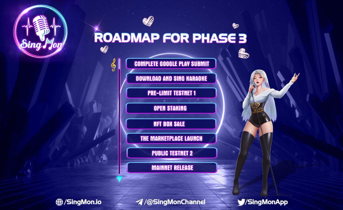 SingMonApp's tweet image. 💫 SingMon's next steps 👣 👣 🌙

SingMon team has created a clear plan and roadmap to ensure the well-being of our community and  investors ❤️

#singmon #roadmap #nft #singtoearn #BSC #SM