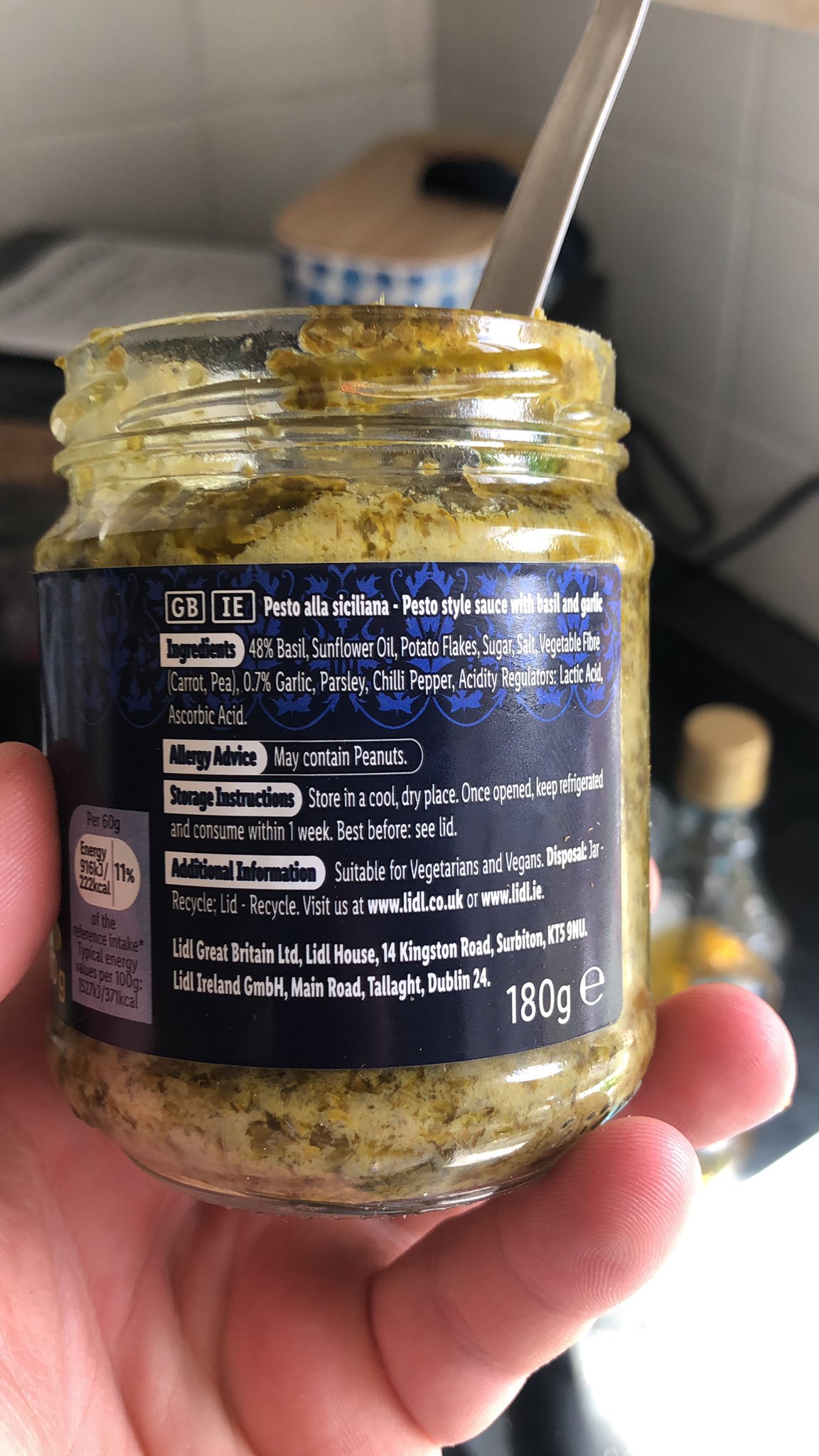 Harv on Twitter "LidlGB your "Italian" pesto is lacking the main