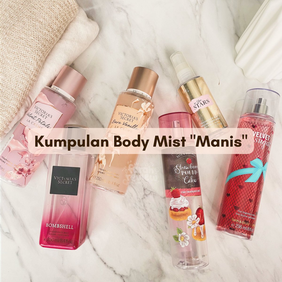 heybogosipeo's tweet photo. Review koleksi parfum (body mist) yang wanginya manis, floral, dan cewe banget 💅🏻
Edisi Bath&amp;Body Works dan Victoria’s Secret

—Berdasarkan pengalaman &amp; pembelian pribadi ya!

Yang suka wangi manis tapi gak eneg, mari merapatt (*ﾟ▽ﾟ)♡
#racuninparfum https://t.co/7m3rlN2xb4