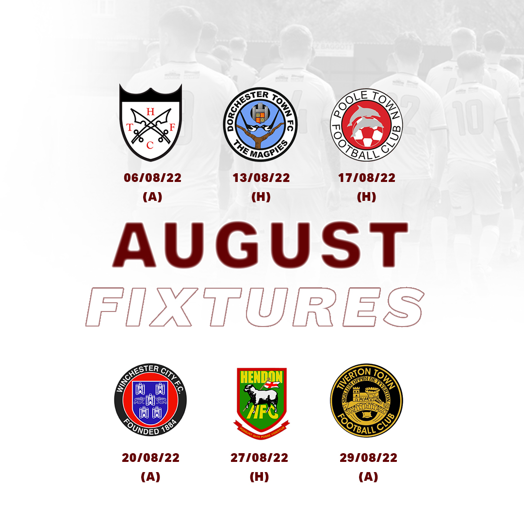 Truro City FC on Twitter "📆 𝗔𝗨𝗚𝗨𝗦𝗧 𝗙𝗜𝗫𝗧𝗨𝗥𝗘𝗦 A look at our