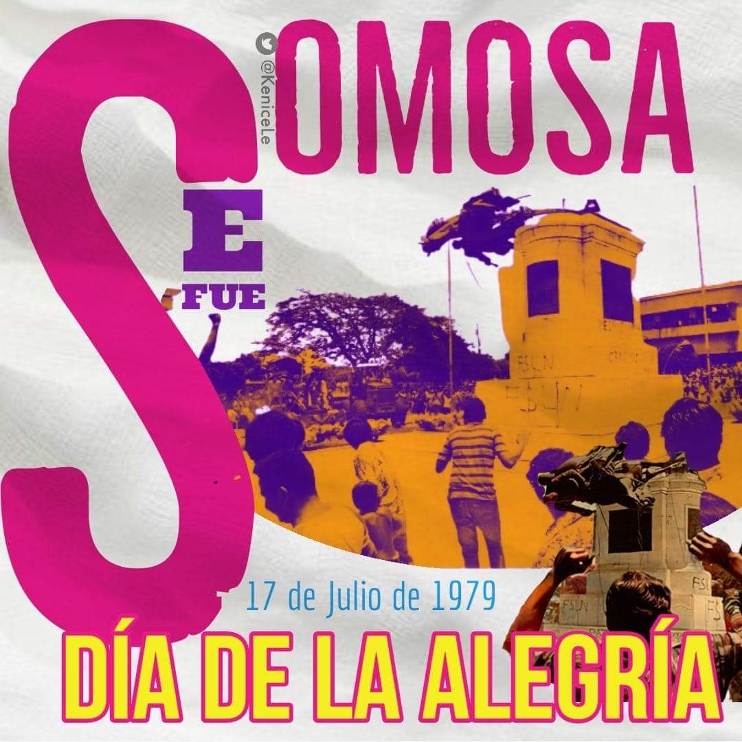 #UnidosEnVictorias 
17 de julio de 1979 #Nicaragua Grita, Sonríe y se viste de  Felicidad, por la huida del último tirano de la dinastía de la Familia Somoza, Anastasio Somoza Debayle.

#4319FuerzaDeVictorias

<a href="/Atego16/">@🅰🆃🅴🅶🅾 🇳🇮</a> 
<a href="/RDRFSLN_/">RDRFSLN_🇳🇮❤🖤</a> 
<a href="/Amanecerabz/">#TodosSomosDaniel🇳🇮Amanecerabz</a>