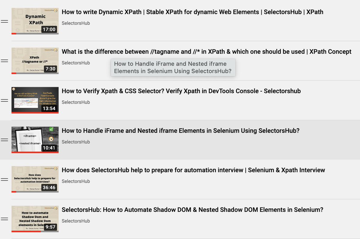 SanjayKumaarr's tweet photo. #XPathConcepts: Here I am sharing the playlist of xpath concepts. It will help to learn the concepts like dynamic xpath, shadow dom, iframe handling, svg & a lot more concepts.
Please check it out & share with the others who need it. Thank you.
https://t.co/FNAutu5B1w
#xpath https://t.co/XiigKRi2Ca