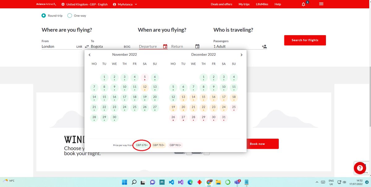 kblancov's tweet photo. @Avianca @Avianca publicidad engañosa? vuelos de Londres a Bogota por £313/trayecto en su web... y en el buscador nada. https://t.co/eYYcWFC0XZ