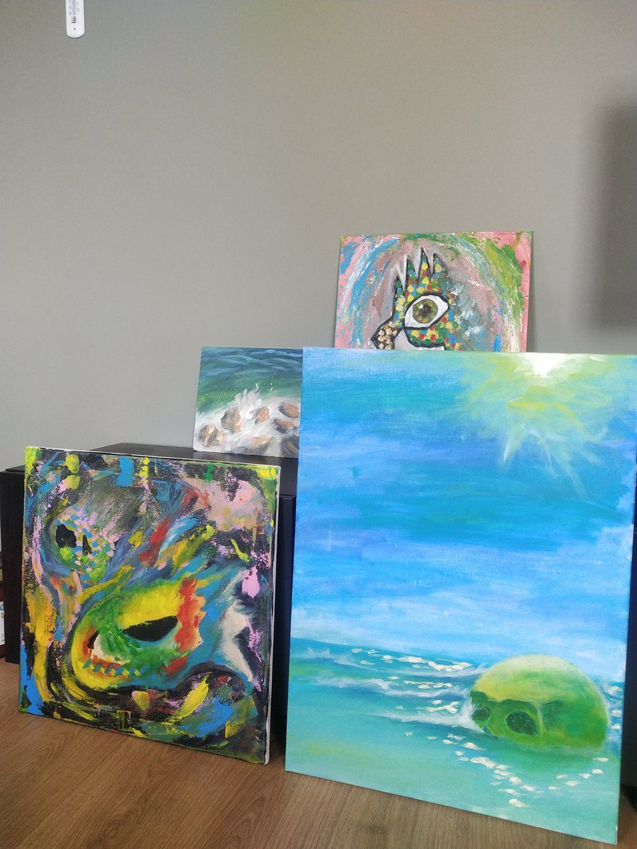 _meme_lemon_'s tweet photo. A selection of my latest works on canvas https://t.co/yohhEGfXXa