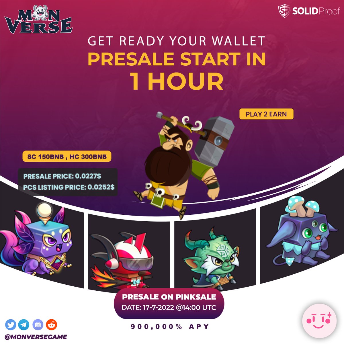 Crypto_Adjust's tweet photo. @cz_binance If you missed Axie infinity at its early stage don't miss Monverse.
Play &amp; Earn $500 Daily
No Buy/Sell Fee
Price 10% on discount
900,000% APY
VISIT: https://t.co/2Sb21J8Zwq
Presale: https://t.co/Hvaz52pStN
#Monverse  #BSC  #BNB  #GameFi  #BSCGems #Play2Earn #STAKING  #Presale https://t.co/VTr6DZp6pb