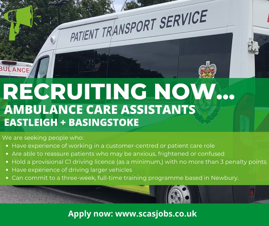 SCASJobs's tweet photo. Ambulance Care Assistants collect patients for vital appointments, but they are more than just drivers – they are highly trained, professionals who make a positive impact on patients daily.

Interested in applying? If so, visit: https://t.co/KIZ1qEe2Vi https://t.co/41DsoBRpi5