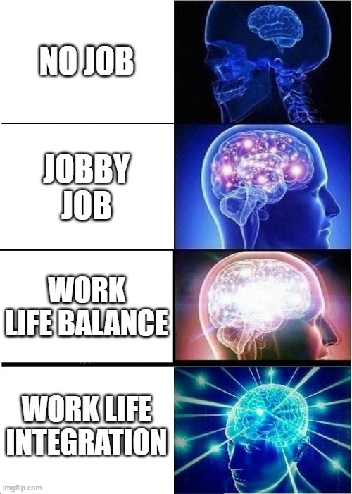 Unironically this is what 'career' progression looks like